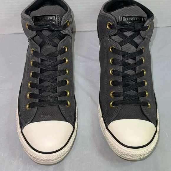 Converse Chuck Taylor All Star Suede Charcoal High Tops - Picture 2 of 9